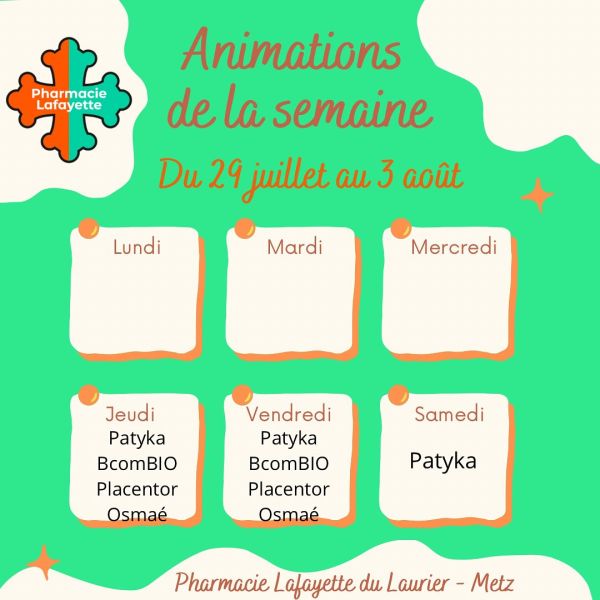 ✨ Animations de la semaine ✨