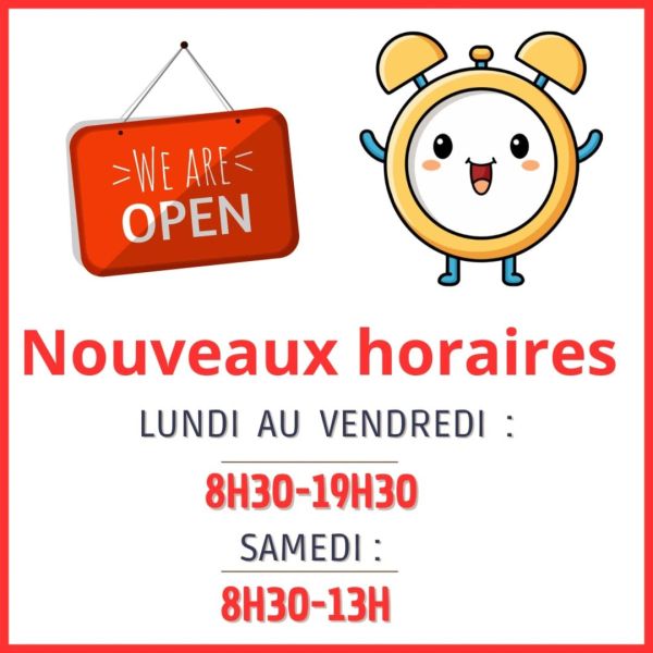 ⚠️⚠️ NOUVEAUX HORAIRES !!!!!⚠️⚠️