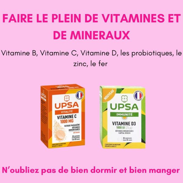 Notre conseil pour stimuler votre système immunitaire : faire le plein de vitamines et de minéraux !