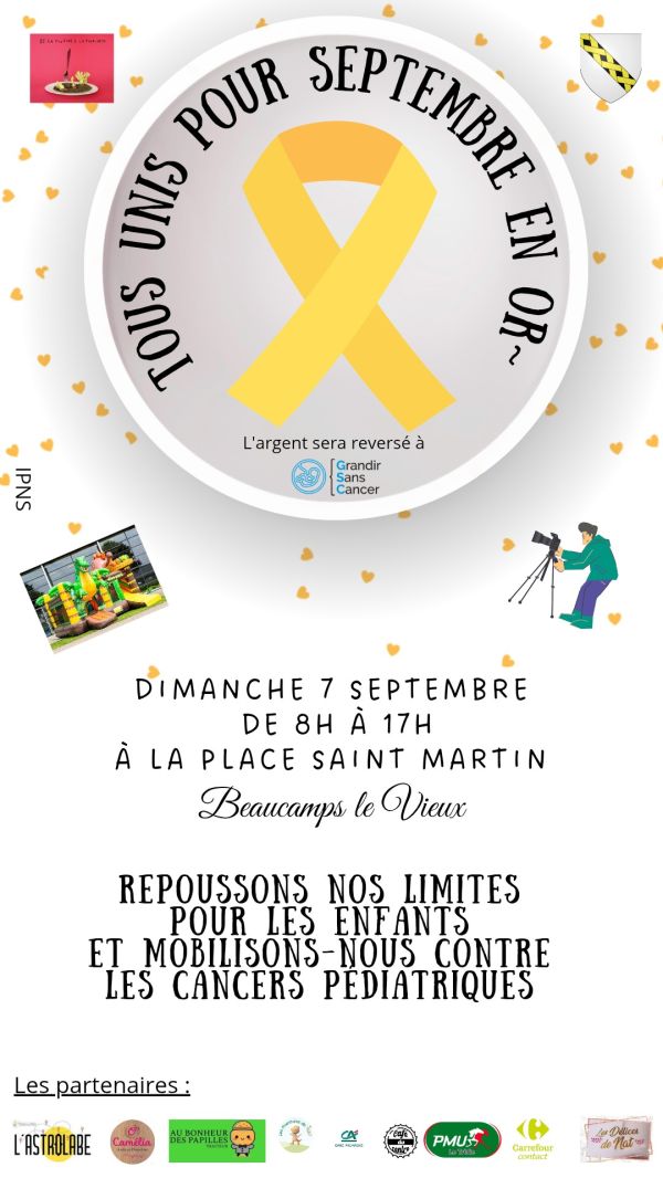 En la mémoire d'Ezio 🕊et avec ses parents, nous mettrons en place une action Septembre en OR 🎗.
