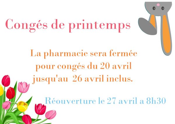 🚨Les vacances de la pharmacie approche ! 🚨