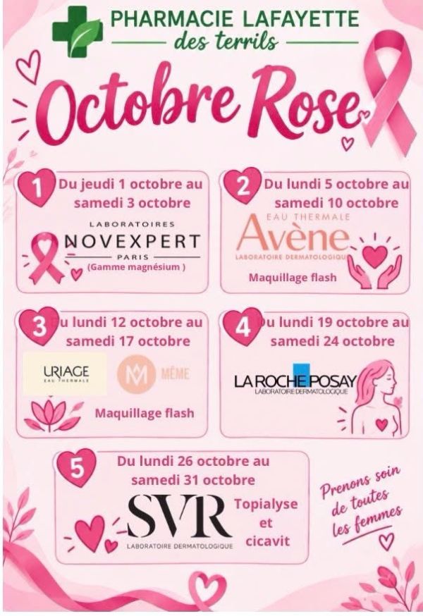 En plus de nos animations habituelles, ce mois ci, une marque de dermatologie à l'honneur chaque semaine.