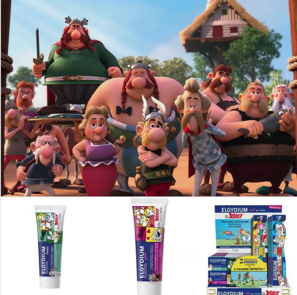 Découvrez la collection de brosses à dents et dentifrices Elgydium aux couleurs d'Astérix.