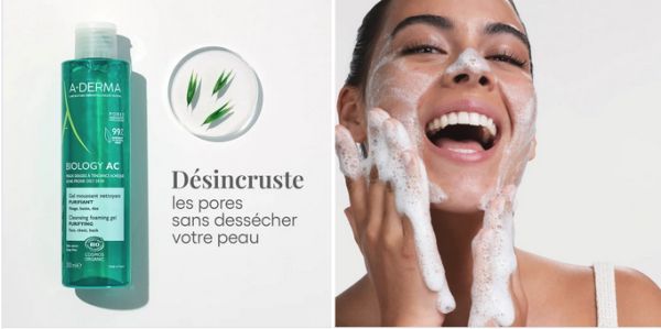 Nettoyez votre peau à tendance acnéique et grasse avec notre Gel moussant purifiant BIOLOGY AC✨