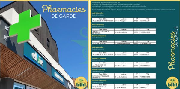 🔔 Pharmacies de Garde - Semaine du 18 au 24 Novembre🔔