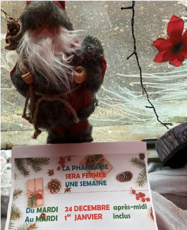 Fermeture pour les vacances de Noël
