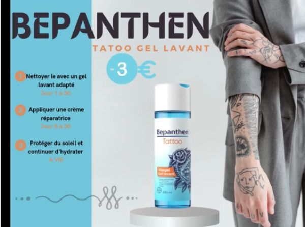 🆕 NOUVEAUTE : Bepanthen Tattoo - Gel lavant spécial Tatouages ✨ -3€ immédiats !