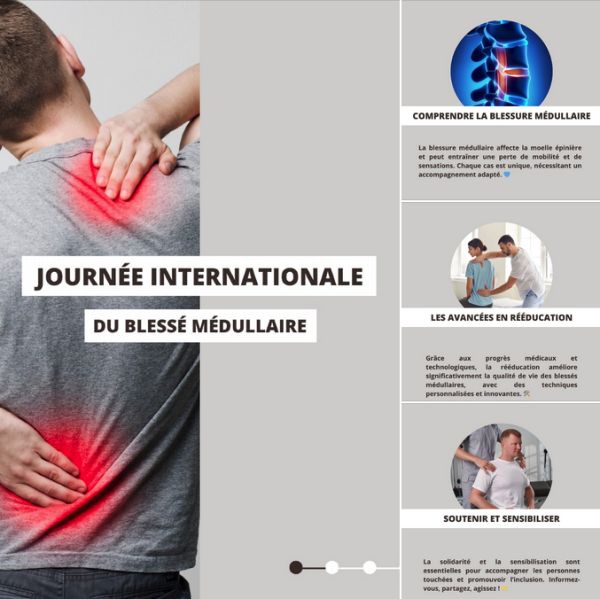 💙 Aujourd’hui, nous marquons la Journée Internationale du Blessé Médullaire.