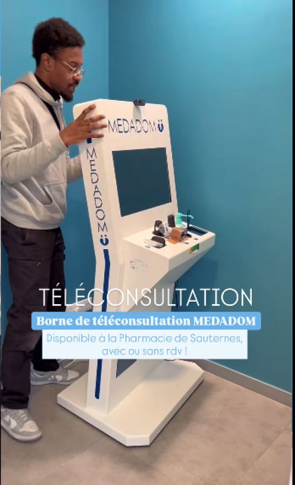 📣 Nouvelle à la Pharmacie de Sauternes : la téléconsultation MEDADOM est arrivée ! 🩺✨
