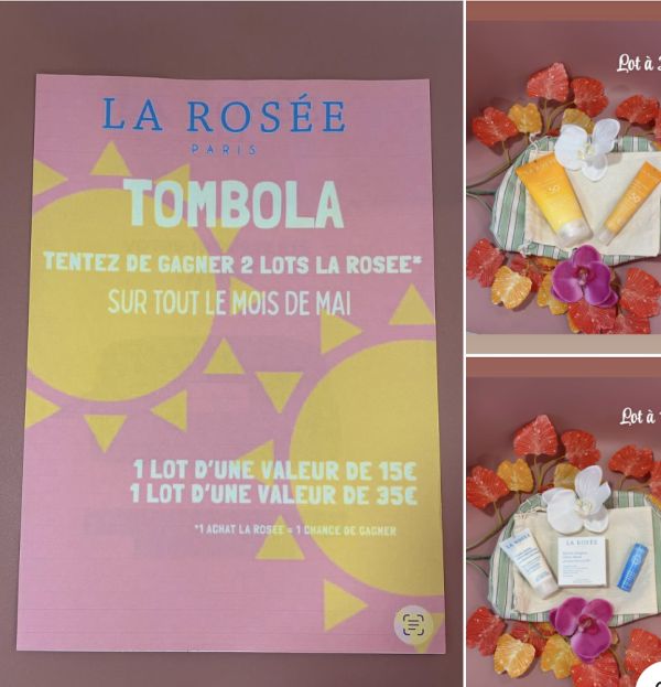 Tombola LA ROSÉE  sur tout le mois de mai !☀️
